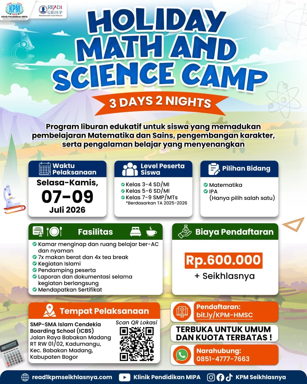 Holiday Math and Science Camp for Student (Offline)