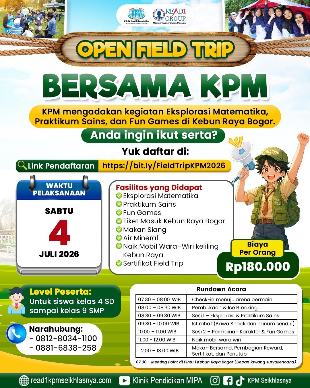 Open Field Trip Bersama KPM : Kebun Raya