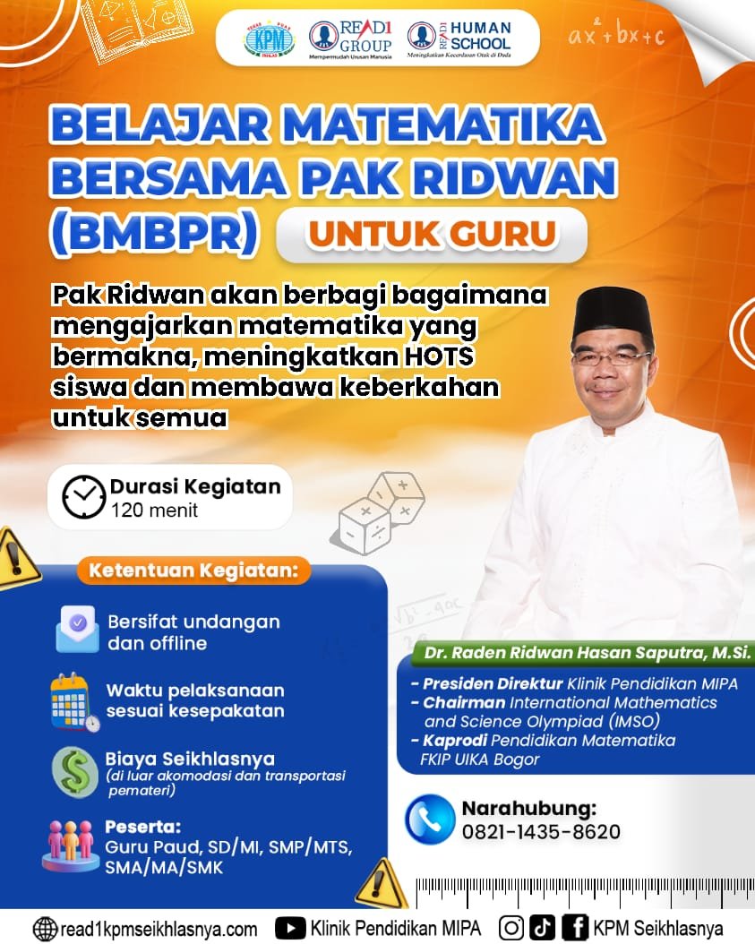 ✨ BELAJAR MATEMATIKA BERSAMA PAK RIDWAN (BMBPR)