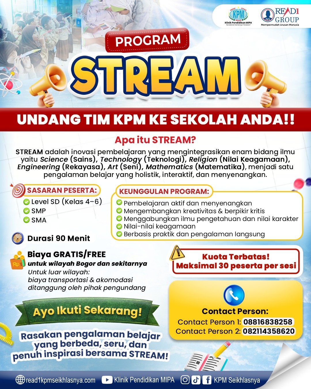  PROGRAM STREAM : Undang Tim KPM Ke Sekolah Anda!