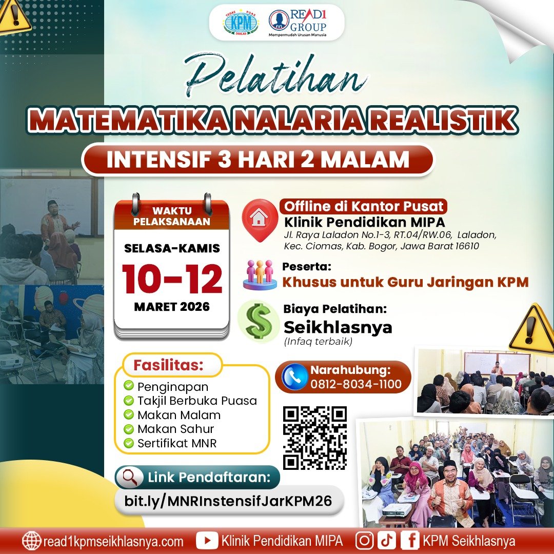  Pelatihan Matematika Nalaria Realistik (MNR)