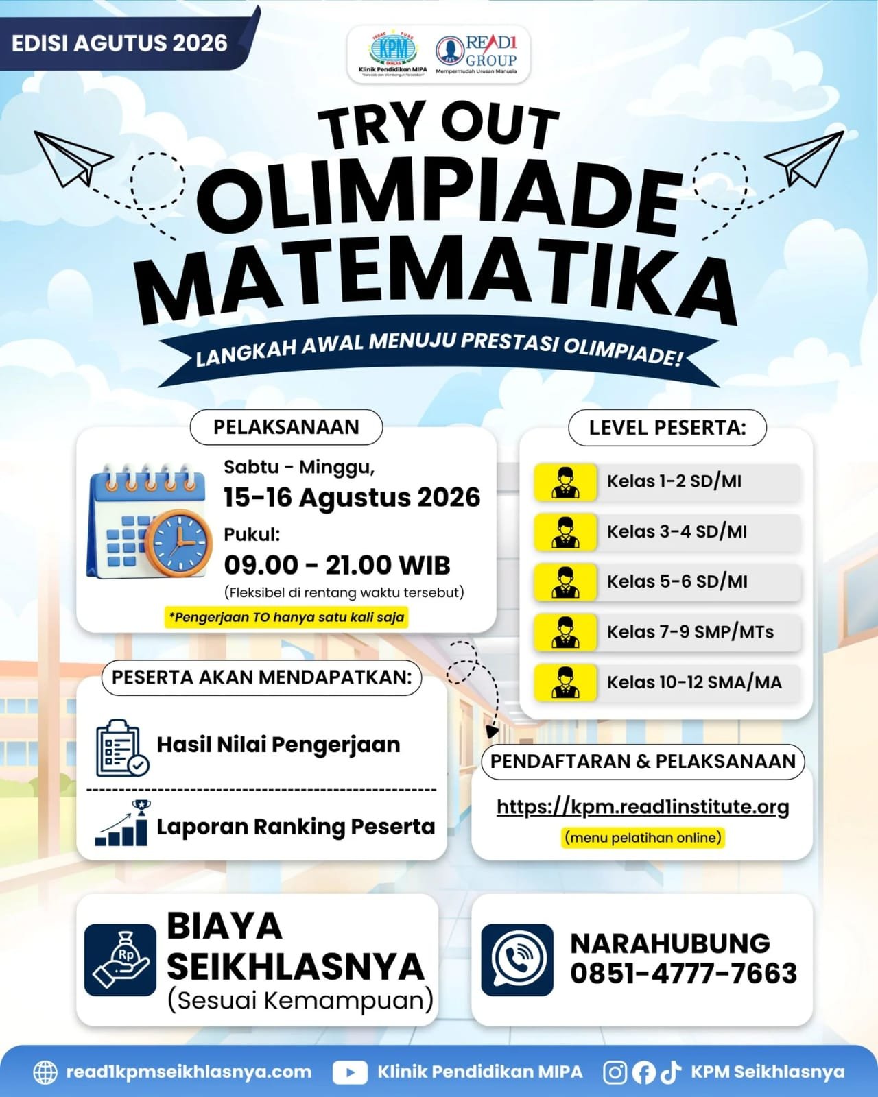 TryOut Olimpiade Matematika : Langkah Awal Menuju Prestasi Olimpiade