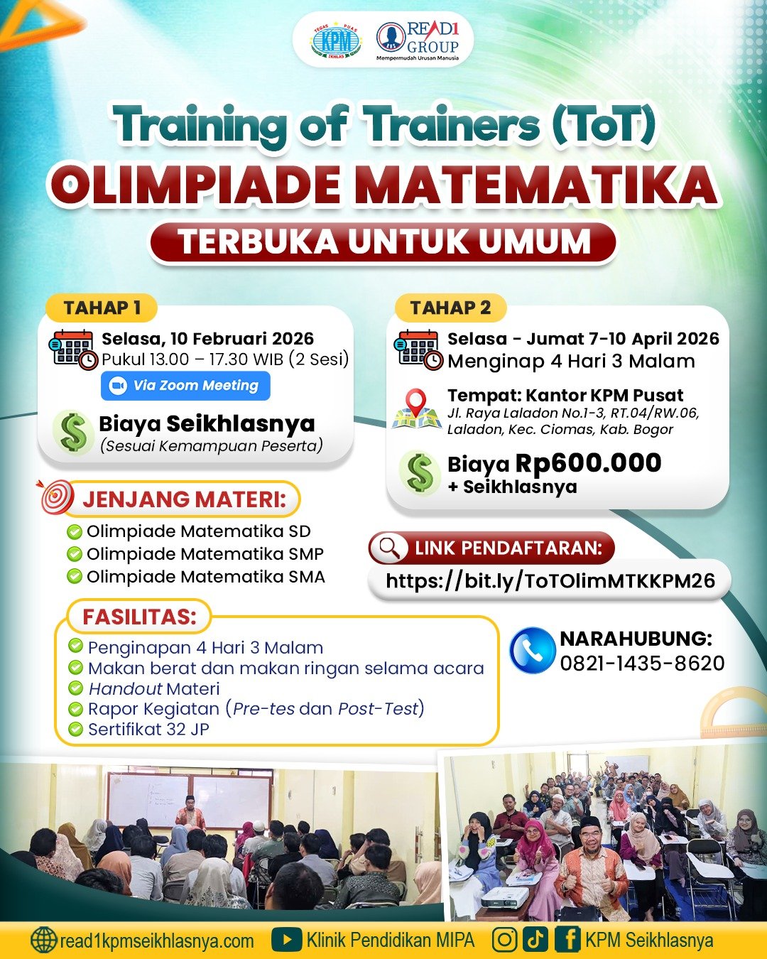 📚 Training of Trainers (ToT) Olimpiade Matematika