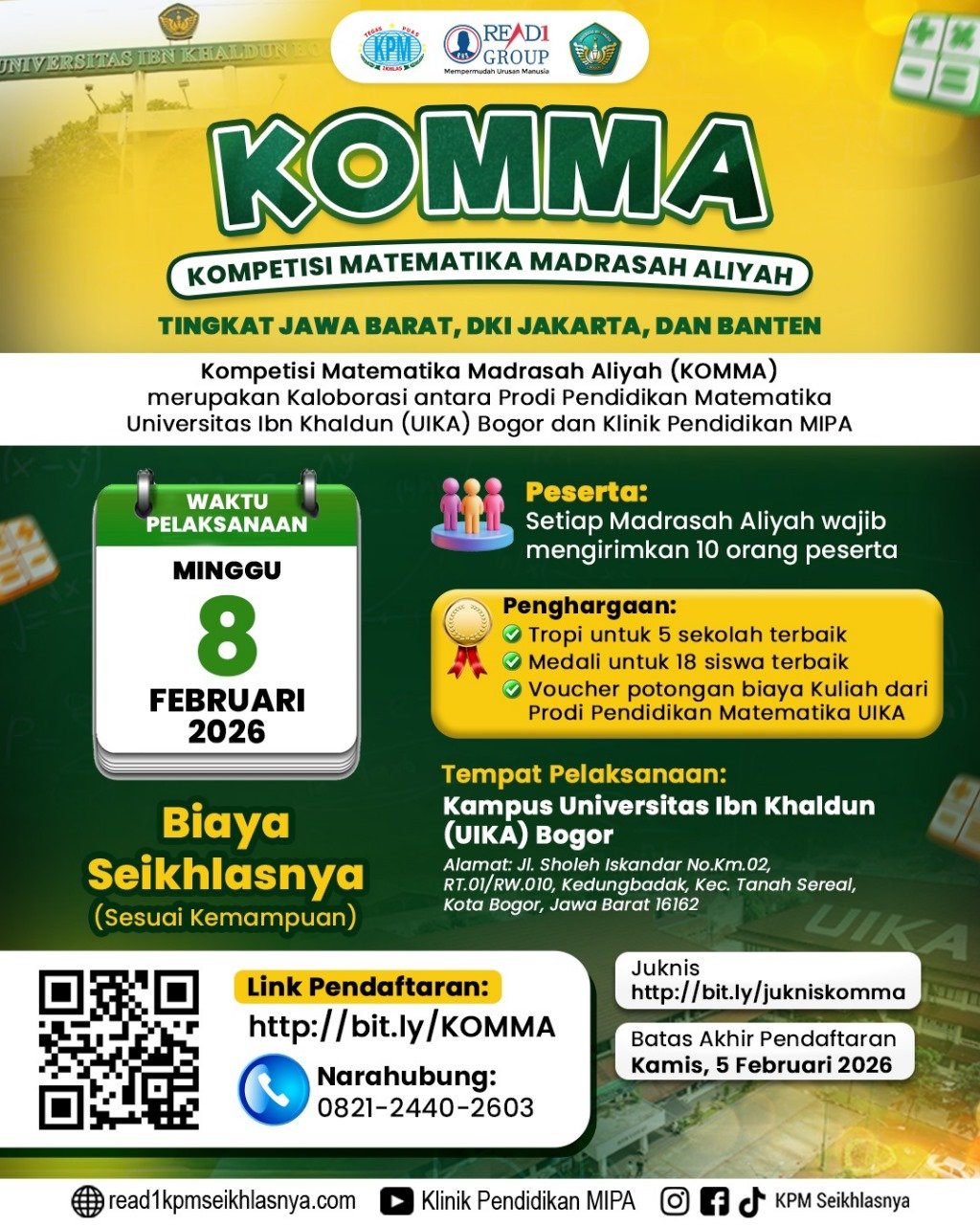 Kompetisi Matematika Madrasah Aliyah