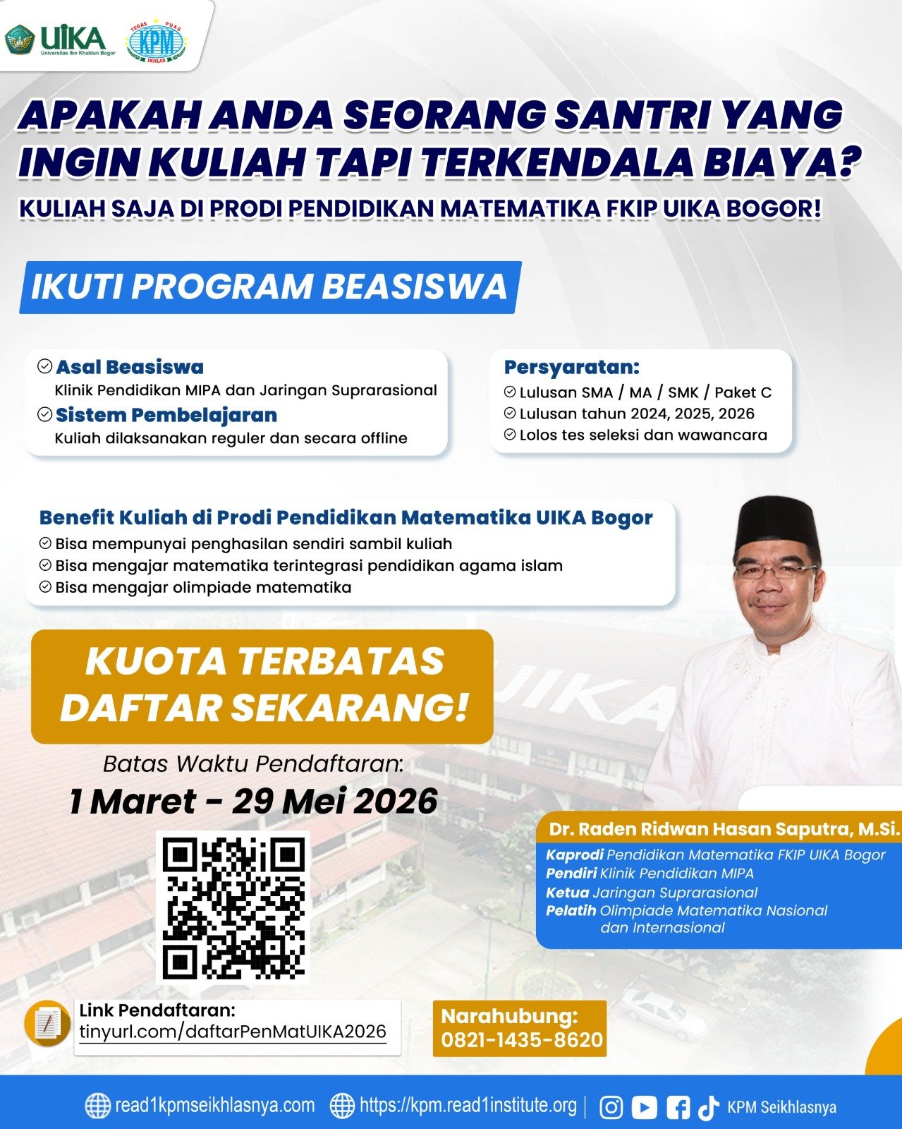  Program Beasiswa Prodi Pendidikan Matematika FKIP UIKA Bogor
