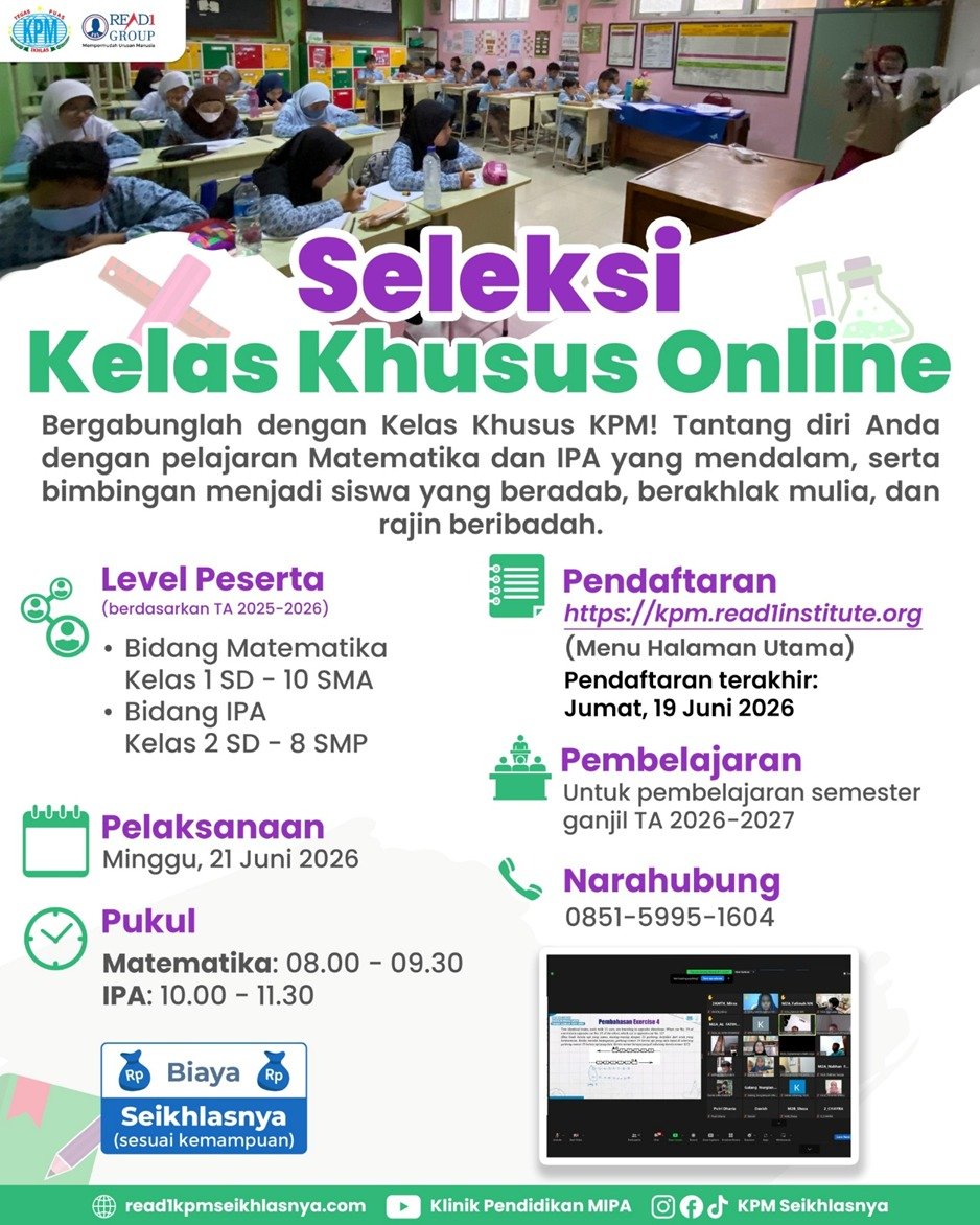 Seleksi Kelas Khusus (SKK) Online : TA 2026-2027