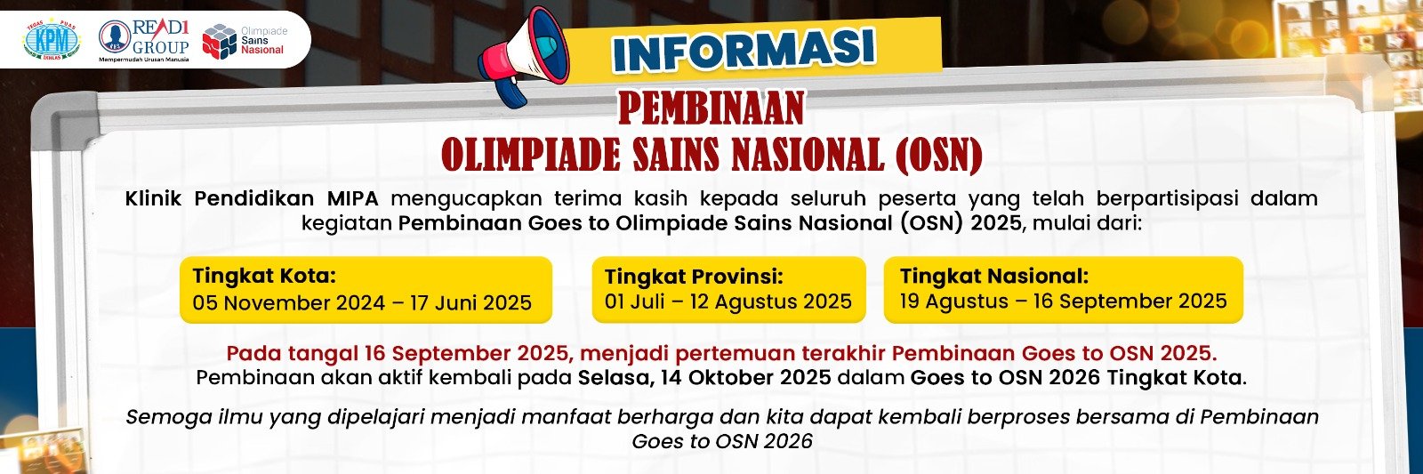 Informasi Pembinaan OSN
