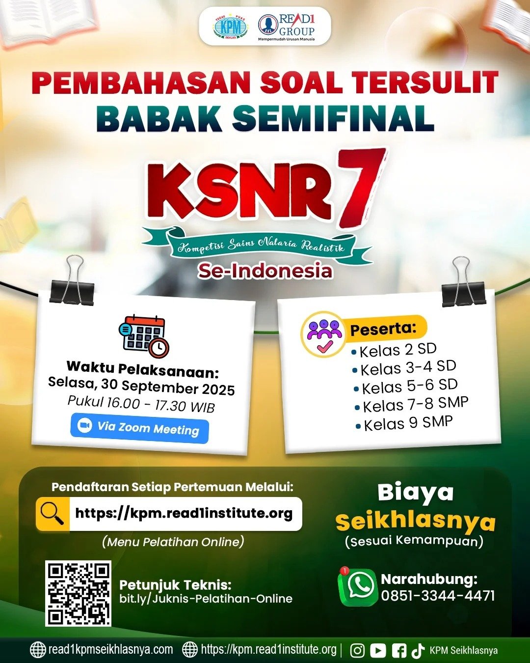 Pembahasan Soal Tersulit Semifinal KSNR-